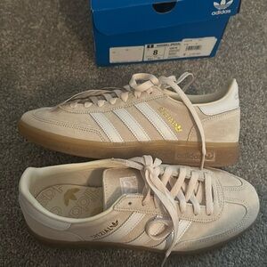 Adidas Spezial BNIB. Size w8, but run large. Wonder white/cloud white/gum
